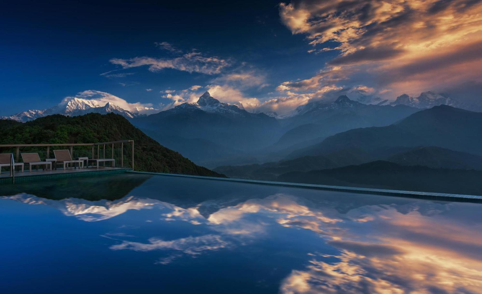 Sarangkot Mountain Lodge Pokhara Bagian luar foto